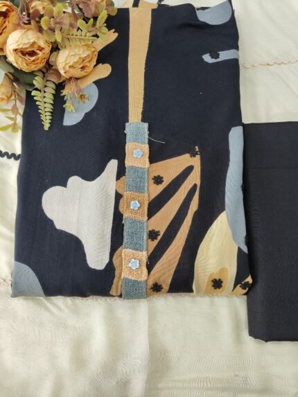 An artistic cotton unstitched suit